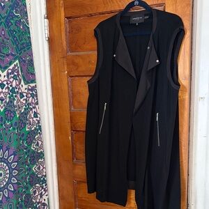 Lafayette 148 New York Black Vest 2x